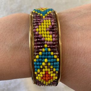 Betsey Johnson Hinged Sparkle Tribal Bangle